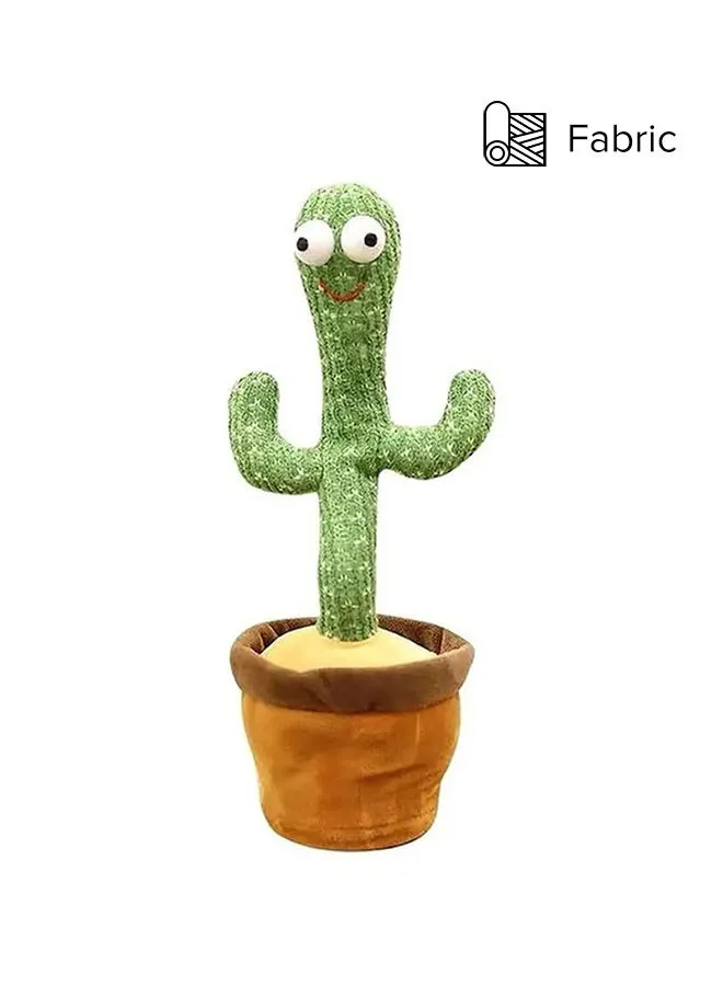XiuWoo Dancing And Recording Cactus Plush Toy With 120 Songs + USB Charging For Kids - Packaging May Vary 32cm