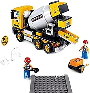 Sluban Town Series - Cement Mixer Truck Building Block 296 PCS with 3 Mini Figures - for Children 6+ Years Old