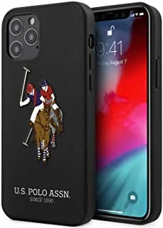 U.S.Polo Assn.Pu Hard Case Polo Embroidery For Iphone 12/12 Pro (6.1 Inches) - Black