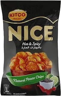 Kitco Nice Hot & Spicy Natural Potato Chips, 21 x 12 g, Beige
