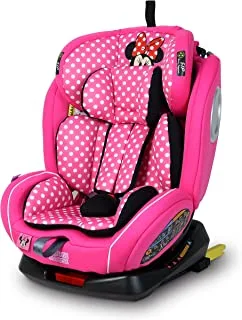Disney Minnie Mouse Baby / Kids 4-in-1 Car Seat - 360 ° Rotation - 4 Position Recline - ISOFIX - Side Protection - مناسب من 0 شهر إلى 12 عامًا (المجموعة 0 + / 1/2/3) ، حتى 36 كجم (ديزني الرسمية منتج)