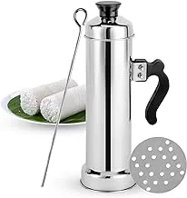 Royalford Pressure Puttu Maker Stainless Steel Premium-Quality Food Grade Steel Ensures Healthy & Hygienic Cooking, Unique Compact Design, Dishwasher-Safe, Sturdy Bake-Lite Handle Silver Rf10294