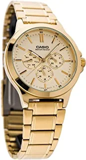 Casio Men's Beige Dial Gold-Plated Stainless Steel Watch - MTP-V300G-9AV