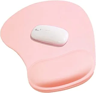 Datazone Mouse Pad with Wrist Support Ergonomic Mouse Pad Wrist Rest Gel Gaming Mouse Pad with Non-Slip PU Base Suitable for PCs, Laptops, Work and Games DZ-MP003(Pink).