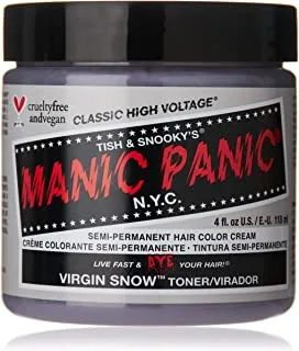 Manic Panic Semi Permanent Hair Color Cream Virgin Snow White Toner, 4Oz