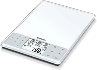 مقياس التحليل الغذائي DS61 من بيورير ، أبيض 20.700 سم × 5.200 سم × 25.700 سم (BxHxT)