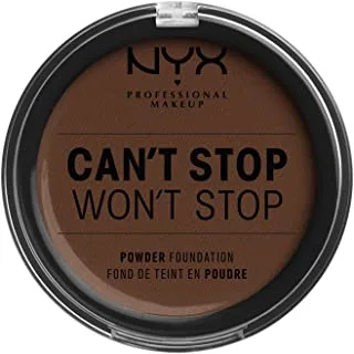 Nyx Professional Makeup Can'T Stop Won'T Stop Powder Foundation, Deep Walnut 22.7