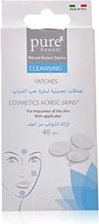 Pure Beauty Cosmetics Acneic Skins Cleansing Patches, Multi-Colour, 40 Pieces