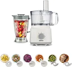 Kenwood Food Processor 750W Multi-Functional With 3 Interchangeable Disks, Blender, Whisk, Dough Maker Fdp03 White,