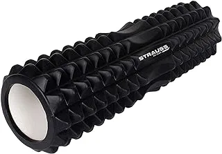 STRAUSS Grid Foam Roller, 45 Cm, (Black)