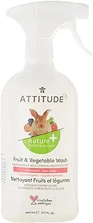 Attitude Hypoallergenic Fruit And Vegetable Wash, Fragrance Free, (800Ml)