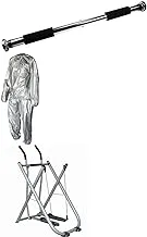 Fitness World Free Gyder Training Machine for Legs and arms with Fitness World Door Fitness Bar and Fitness World Sauna Suit for Slimming and Dissolving Fat, black