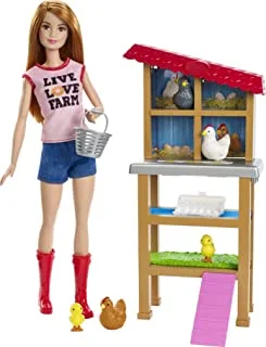 Barbie | Chicken Farmer Doll & Playset, Multi, Fxp15