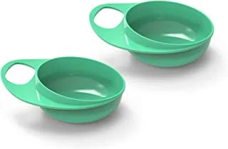 Nuvita Easy Eating Smart Bowl Set of 2 Pieces, Green - Pack of 1