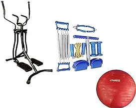 Air walker Strength Training Equipment,With Yoga ball World Fitness red 75 cm,With Fitness World Fitness & Slimming Exercises - 5 pieces