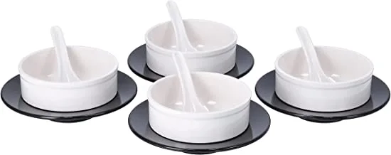 Royalford Rf10061 12 Pcs Soup Bowls Set Durable Melamine Ware Simple & Elegant Design Ideal For Home, Hotels, Restaurants, Canteens & More, Multi