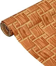 Kuber Industries Shelf Liner Roll|Cabinet Shelf Mat|Waterproof Kitchen Mat|Drawer, Cupboard Liner|Anti-Slip Mat Liner 10 Mtr (Light Brown)