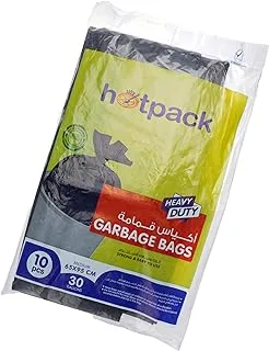 Hotpack Heavy Duty Black Garbage Bags 65Cmx95Cm -10 Pcs