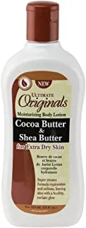 Ultimate Organics Cocoa Butter and Shea Butter Moisturizing Body Lotion 12-Ounce