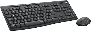 Logitech MK295 Silent Wireless Mouse & Keyboard Combo with SilentTouch Technology, Full Numpad, Advanced Optical Tracking, Lag-Free Wireless, 90% Less Noise, AR Keyboard - Graphite