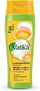 Vatika Naturals Egg Protein Shampoo 400ml | Nourishing Protein Shampoo | Moisture Soft Hair | For Thin and Limp Hair