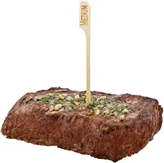 Steak Markers, Meat Markers, Food Markers - Medium Label - Bamboo - Disposable - 4 Inch - 1000ct Box - Restaurantware