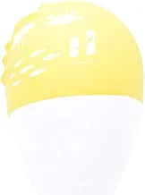 قبعة سباحة هيرموز كيدز من السيليكون الممتع للاطفال ، اصفر 3-6 سنوات