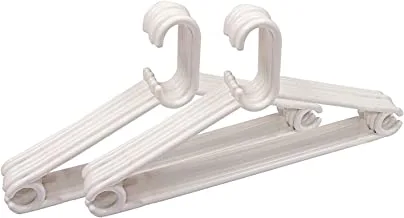 Kuber Industries Supreme Hanger Plastic 12 Pieces Hanger Set for Wardrobe (White)