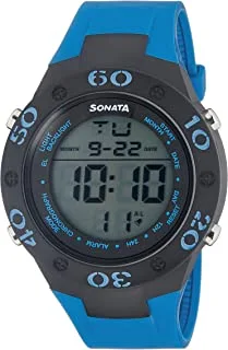 Sonata SF Superfibre Digital Grey Dial Men's Watch NM77035PP01A/NN77035PP01