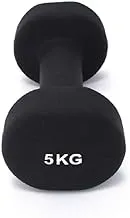 Hirmoz Dumbbells 5 KG Hand Weights - By Iron Master, Neoprene Dipped Coated Dumbbell 1 Pic, For Exercise & Fitness, Black