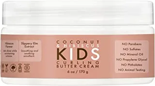 Shea Moisture Kids Coconut & HibiscUS Curling Butter Crème, 6 Ounce, White