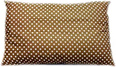 Soft Polycotton Pillow By Valentini, Brown, Queen size, 50 * 75 cm