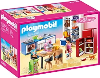 PLAYMOBIL Dollhouse 70206 Family Kitchen, for Children Ages 4+