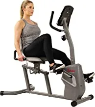 Sunny Health & Fitness Magnetic Recumbent Exercise Bike with Easy Adjustable Seat, Device Holder, RPM and Pulse Rate Monitoring SF-RB4806