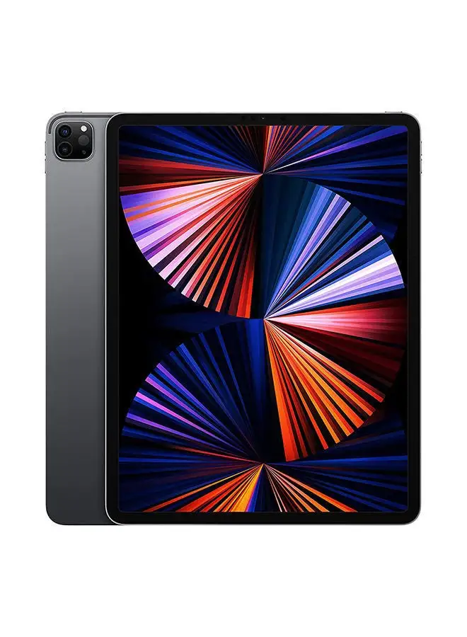 Apple iPad Pro 2021 (الجيل الخامس) 12.9 بوصة ، شريحة M1 ، 128 جيجابايت ، واي فاي ، رمادي فلكي مع فيس تايم - إصدار الشرق الأوسط