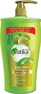 Vatika Naturals Nourish and Protect Shampoo 1000ml - Enriched with Olive and Henna - For Normal Hair
