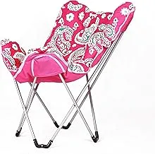 ALSafi-EST Foldable Garden Chair With Detachable Punch - Pink