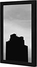 LOWHA Silhouette of Building Wall art wooden frame Black color 23x33cm By LOWHA