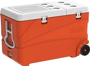 Cosmoplast Keep Cold Plastic Cooler Icebox Deluxe 102 Liters with Wheels