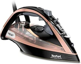 TEFAL Steam Iron | Ultimate Pure Iron Steamer | 3100 W | 350 ml | With Calc Remover | Durilium Airglide Non-Stick Soleplate Technology | 2 Years Warranty | FV9845M0