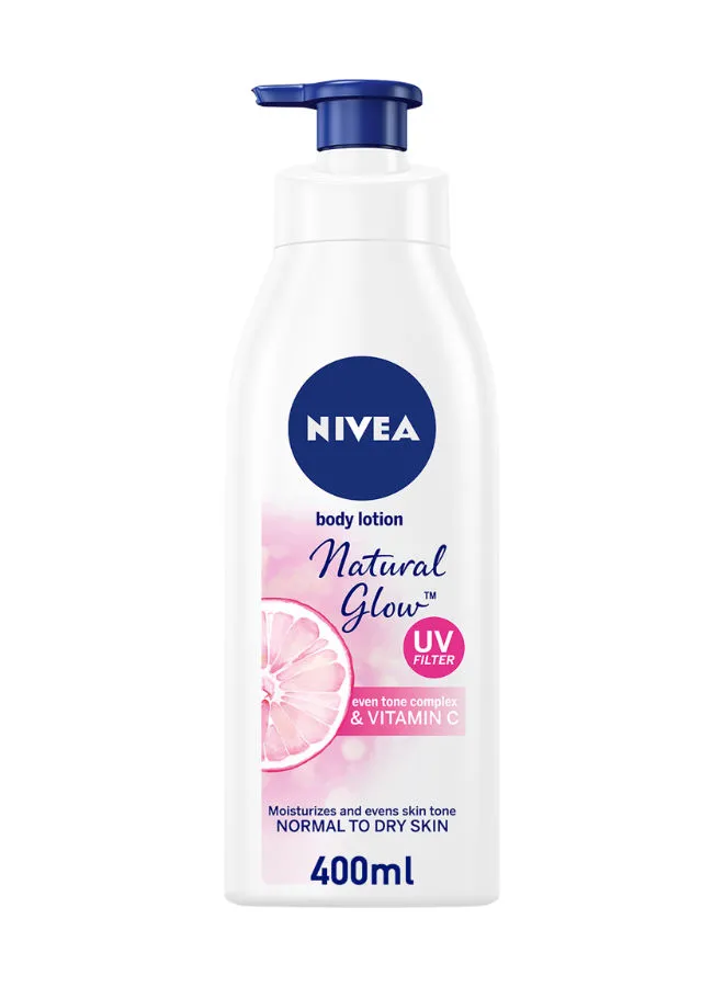 Nivea Natural Glow Body Lotion, Even Tone, Vitamin C - Normal To Dry Skin 400ml