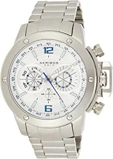 Akribos XXIV Men's Conqueror Analogue Display Quartz Watch with Stainless Steel Bracelet