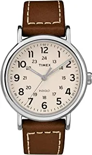 Timex Mens Quartz Watch, Analog Display And Leather Strap