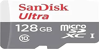 SanDisk Ultra microSDXC سعة 128 جيجا بايت 100 ميجا بايت / ثانية الفئة 10 UHS-I