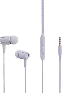 Datazone Wired Headphone, Cool Design, Mobile Headphones, Noise Cancellation, Crisp Clear Sound, Ep-09 White/Sliver, Small & Lightweight