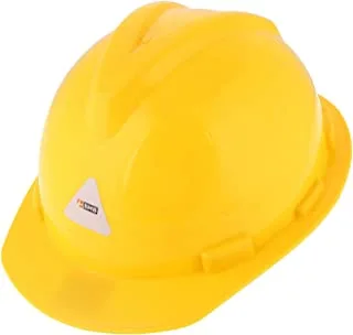 BMB Tools Safety Helmet Yellow 11.5inch | Adjustable Ratchet Suspension for Work, Home, and General Headwear Protection