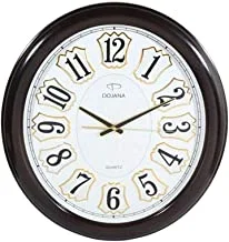 Dojana Wall Clock, Dwg334 Brown White
