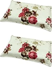 Pack of 2 Velvet Queen Pillowcases,Shams Floral Pattern, Zipper Closure Style, Zippered Pillowcases, Ultra Soft and Premium Quality Size:50 * 75 Cm