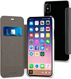 Muvit Folio Phone Case for Apple Iphone X, Black