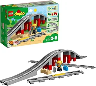 LEGO® DUPLO® Train Bridge and Tracks 10872 Learning & Education Toys Set; Building Blocks Toy for Toddlers (26 Pieces)